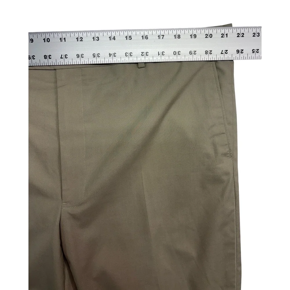 Brooks Brothers Brookspoplin 48R 43x39 Tan Cotton 2pc Pant Suit Flat Front Mens